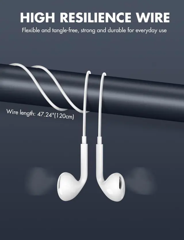 Alt view image 4 of 7 - USB C Headphones Ultra Clear Calls & no Noise Earbuds Wired for iPhone 16/15 USBC Headphones Compatible with iPhone/Android/Galaxy/iPad2 Pack