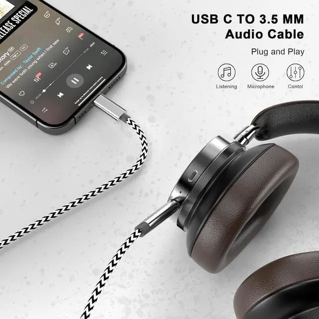 Alt view image 6 of 7 - [ MFi Certified] USB C to 3.5mm Jack Audio Adapter Aux Cord for iPhone 15 Pro Max Type C Aux Cord for iPhone 16 Pro Max 15 Plus 15 Pro Galaxy Pixel iPad to Car Home Stereo Speaker Headphone