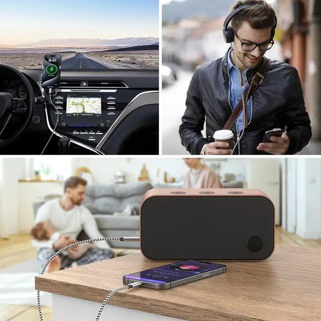 Alt view image 7 of 7 - [ MFi Certified] USB C to 3.5mm Jack Audio Adapter Aux Cord for iPhone 15 Pro Max Type C Aux Cord for iPhone 16 Pro Max 15 Plus 15 Pro Galaxy Pixel iPad to Car Home Stereo Speaker Headphone