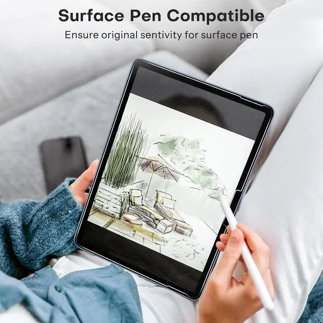 Alt view image 3 of 7 - Screen Protector for  Surface Pro 12 inch 2025 Tempered Glass/Case Friendly/Surface Pen Compatible 2 Pack