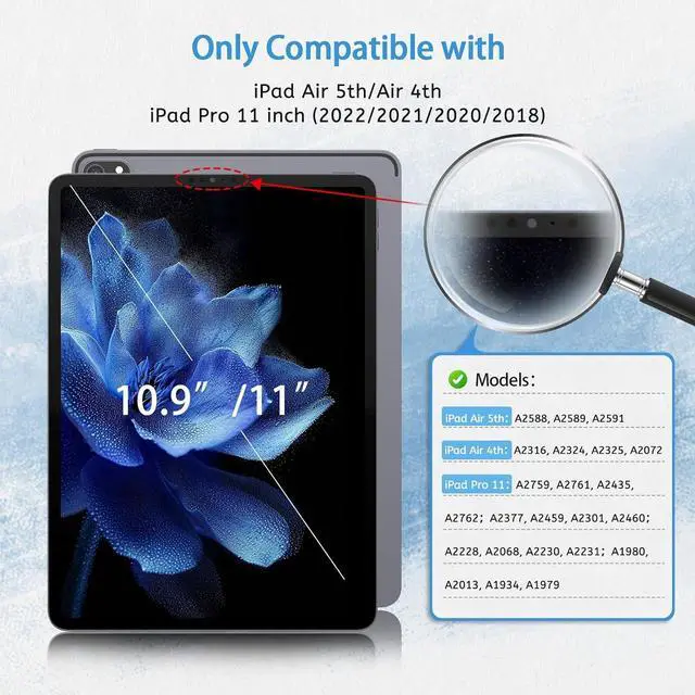 Alt view image 2 of 7 - 2 Pack Paperfeel Screen Protector Compatible with iPad Pro 11 (2022&2021&2020&2018)/ iPad Air 5th & Air 4th Generation(10.9 Inch) Crafted for Natural Writing Anti Glare Easy Installation