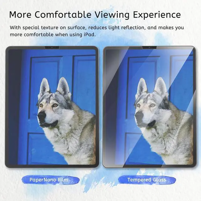 Alt view image 5 of 7 - 2 Pack Paperfeel Screen Protector Compatible with iPad Pro 11 (2022&2021&2020&2018)/ iPad Air 5th & Air 4th Generation(10.9 Inch) Crafted for Natural Writing Anti Glare Easy Installation
