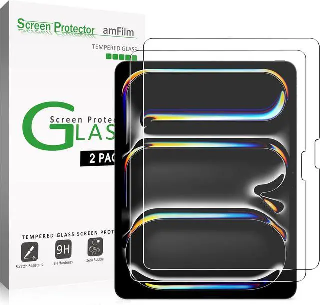 Main image of Screen Protector for iPad Pro 13 inch OLED M4 iPad Air 13 inch M2 6 Generation [2024 Release] Tempered Glass [Face ID &  Pencil Pro & Case Compatible] [ Anti-Scratch] [99.99% HD Clear]