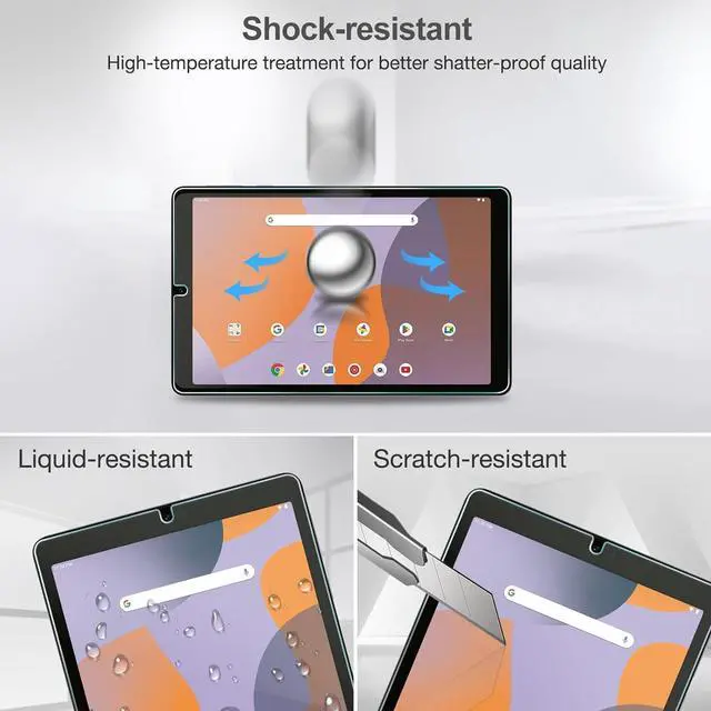 Alt view image 5 of 5 - 2 Pack Screen Protector for Onn 8 Tablet Gen4 2024/Onn 8 Kids Tablet 2024 Tempered Glass Film Guard for onn. 8