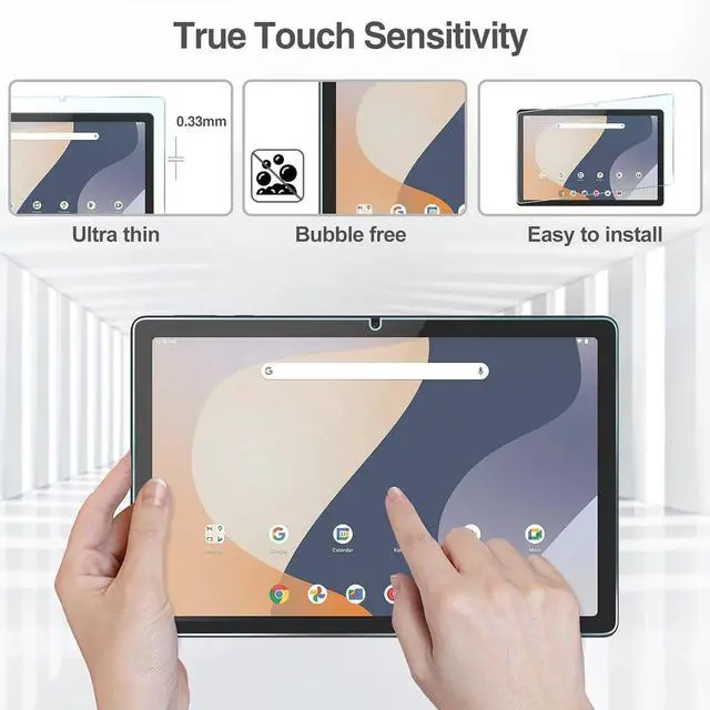Alt view image 5 of 5 - 2 Pack Screen Protector for Onn 10.1 Tablet Gen4 2024/Onn 10.1 Kids Tablet 2024 Tempered Glass Film Guard for onn. 10.1