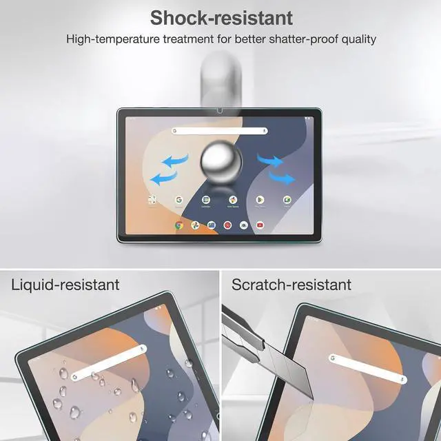 Alt view image 3 of 5 - 2 Pack Screen Protector for Onn 10.1 Tablet Gen4 2024/Onn 10.1 Kids Tablet 2024 Tempered Glass Film Guard for onn. 10.1