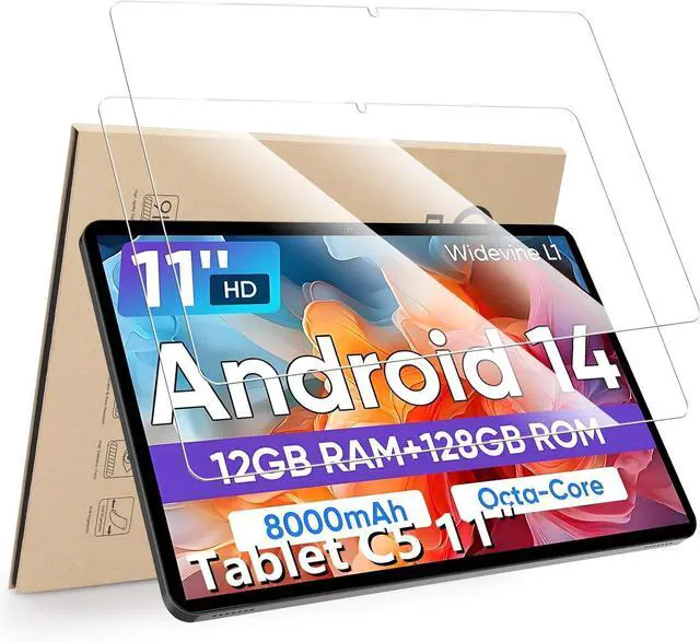 Main image of 2-Pack Screen Protector Compatible with COLORROOM Tablet C5 11 inch Tablet [HD Clarity] [9 Hardness] [Anti-Scratch] Tempered Glass