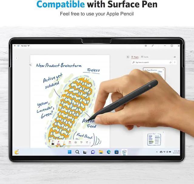 Alt view image 4 of 7 - 3 Pack Screen Protector for  Surface Pro 11 Pro 10 (2024)/Pro 9 (2022)/Pro 8 (2021)/Pro X-13 Inch Tempered Glass/Surface Pen Compatible