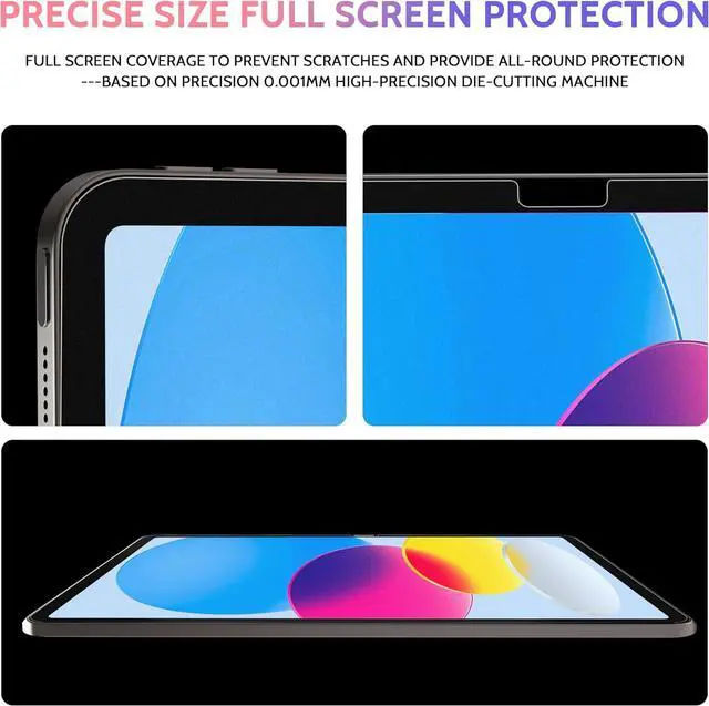 Alt view image 6 of 7 - 2 Pack Like Paper Screen Protector for iPad 10th 2022 10.9 & iPad 11th A16 2025 11 Matte Anti Glare PET Film/Blue Light Filter Eye Protection Cover/Drawing & Writing Feel Like on Paper