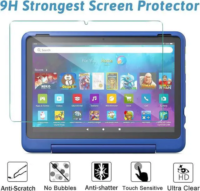 Alt view image 6 of 6 - Screen Protector for 10 Kids Pro/ 10 Kids Tablet Tempered Glass 9H Hardness 2 Pack