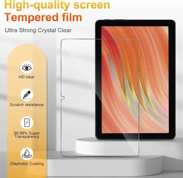 Alt view image 3 of 7 - Screen Protector for 10 Kids / 10 Kids Pro Tablet 10.1 inch (2023/2021 release) Tempered Glass Film (2 Pack)