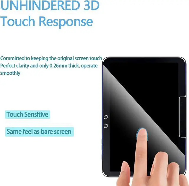 Alt view image 2 of 7 - 2 Pack  Galaxy Tab Active 5 Pro10.1 inch Screen Protector.Tempered Glass Tablet film.9H Hardness.Anti-Fingerprint No Bubbles High Definition.Full Coverage.Easy Installation