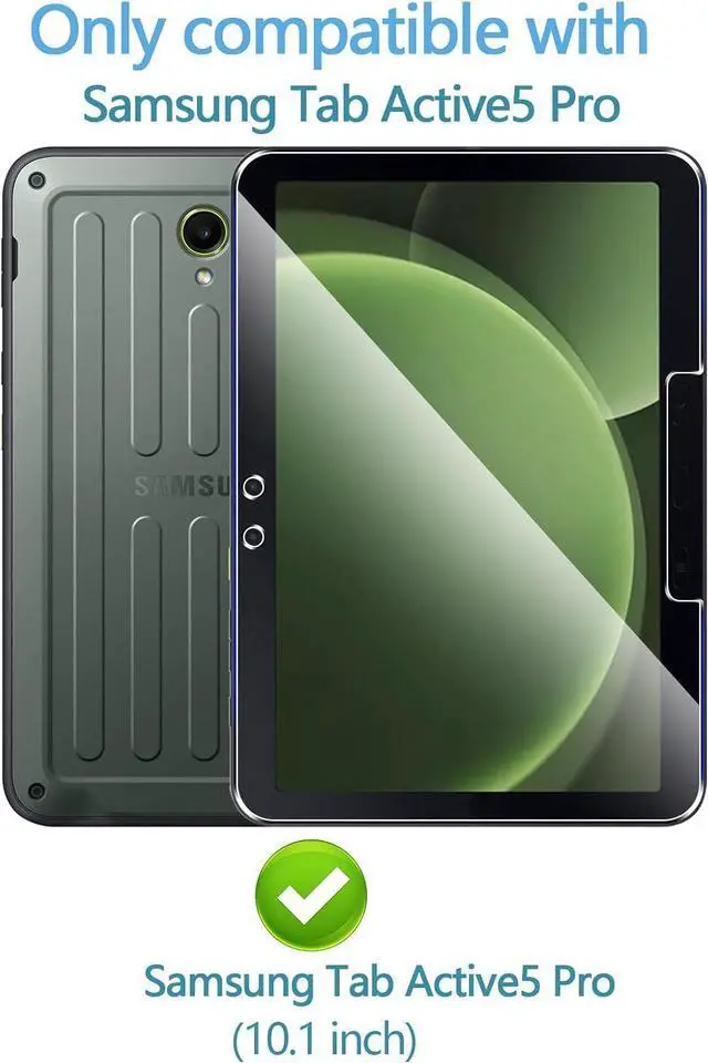 Alt view image 7 of 7 - 2 Pack  Galaxy Tab Active 5 Pro10.1 inch Screen Protector.Tempered Glass Tablet film.9H Hardness.Anti-Fingerprint No Bubbles High Definition.Full Coverage.Easy Installation