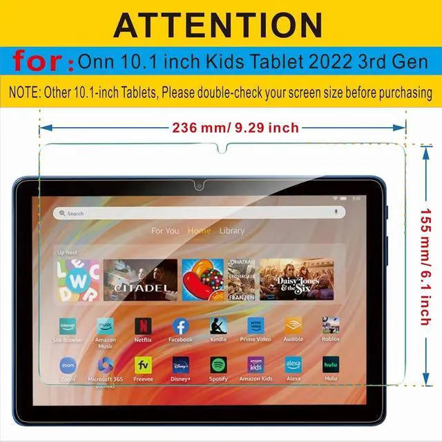 Alt view image 3 of 7 - 2 Pack Screen Protector for 10 Plus/ 10 Kids/ 10 Kids Pro Tablet 10.1 inch 2023/2021 Tempered Glass Film