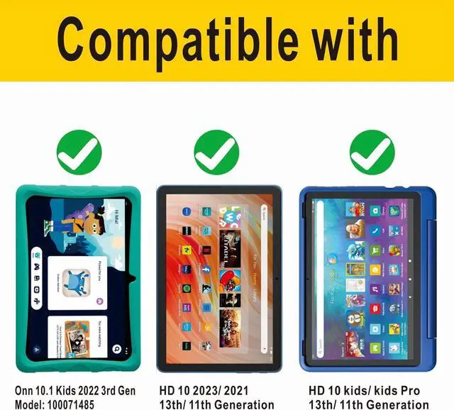 Alt view image 2 of 7 - 2 Pack Screen Protector for 10 Plus/ 10 Kids/ 10 Kids Pro Tablet 10.1 inch 2023/2021 Tempered Glass Film