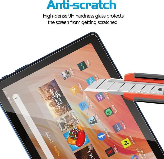 Alt view image 4 of 7 - 2 Pack Screen Protector for 10 Plus/ 10 Kids/ 10 Kids Pro Tablet 10.1 inch 2023/2021 Tempered Glass Film