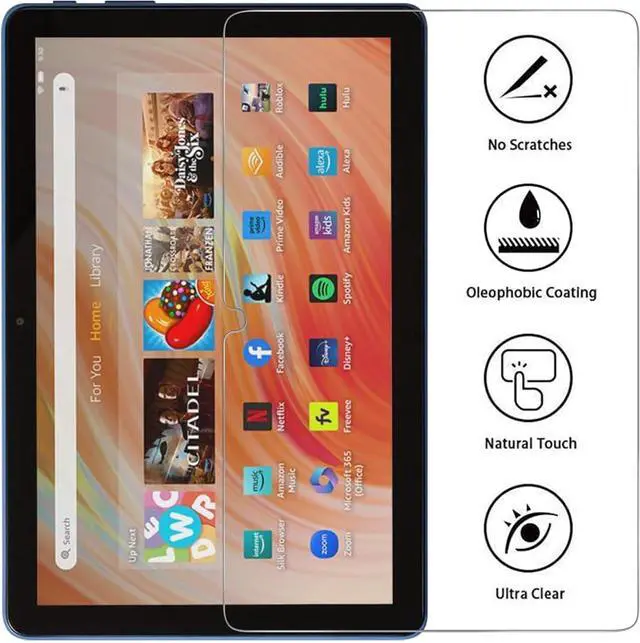 Alt view image 7 of 7 - 2 Pack Screen Protector for 10 Plus/ 10 Kids/ 10 Kids Pro Tablet 10.1 inch 2023/2021 Tempered Glass Film