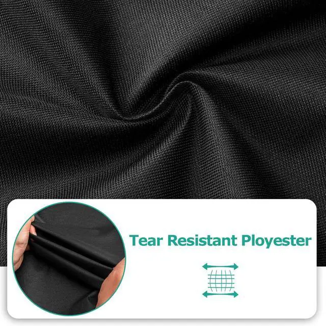 Alt view image 5 of 7 - Grill Cover 55 Inch Outdoor Heavy Duty Waterproof Barbecue Gas Cover UV & Fade Resistant All Weather Protection Compatible for Weber Charbroil Nexgrill Kenmore Grills and More Black