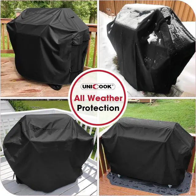 Alt view image 6 of 7 - UNICOOK Heavy Duty Waterproof Barbecue Gas Grill Cover 75-inch XX-Large BBQ Cover Special Fade Resistant Durable and Convenient Fits Grills of Weber Char-Broil Nexgrill Brinkmann and More