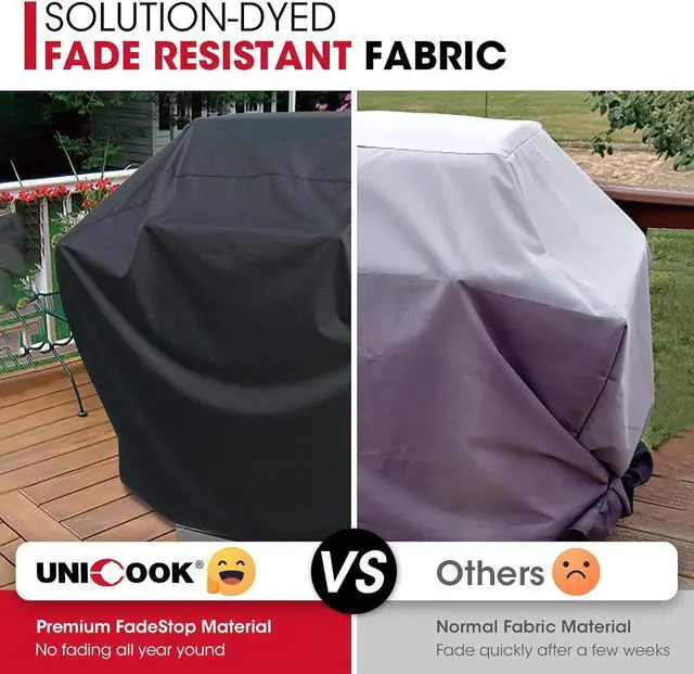 Alt view image 4 of 7 - UNICOOK Heavy Duty Waterproof Barbecue Gas Grill Cover 75-inch XX-Large BBQ Cover Special Fade Resistant Durable and Convenient Fits Grills of Weber Char-Broil Nexgrill Brinkmann and More