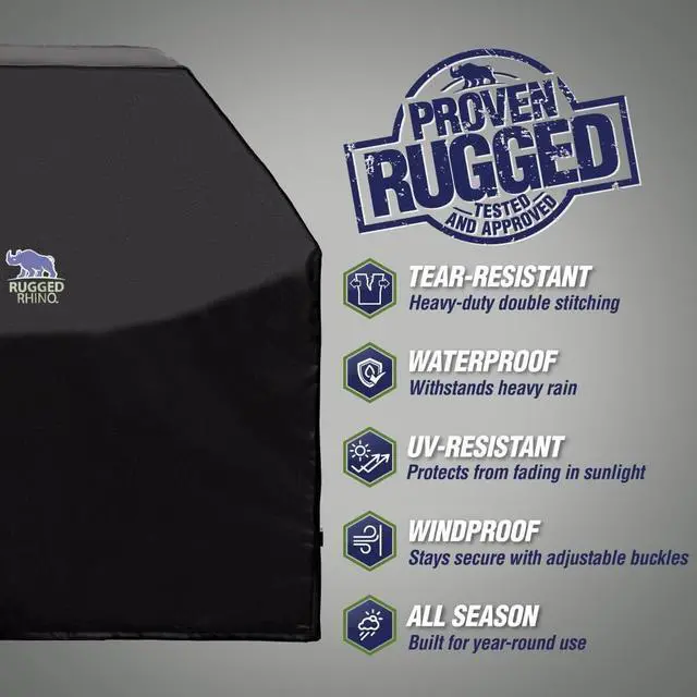 Alt view image 2 of 7 - Grill Cover for Park Style Grill Rectangular Table Top BBQ Grill Cover Waterproof Oxford Fabric Compatiable with Grill Within 24.4×23.6×19.7