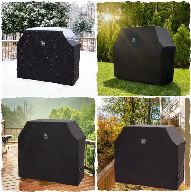 Alt view image 5 of 7 - Grill Cover for Park Style Grill Rectangular Table Top BBQ Grill Cover Waterproof Oxford Fabric Compatiable with Grill Within 24.4×23.6×19.7