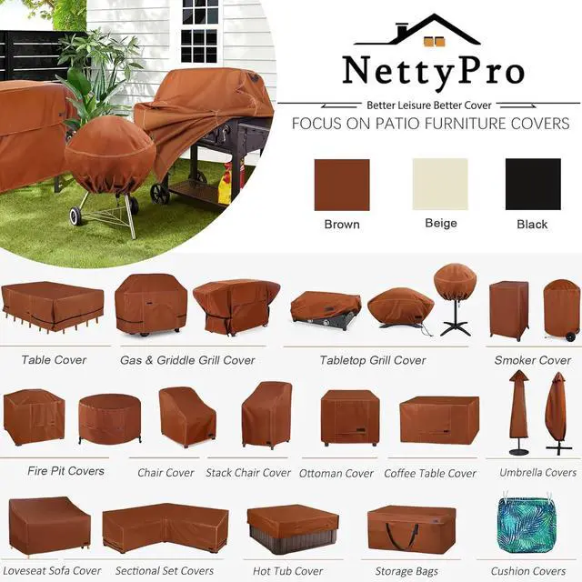Alt view image 6 of 7 - Gas BBQ Grill Cover 52 Inch 2-3 Burner 600D Heavy Duty Waterproof Outdoor Barbecue Cover for Weber Char-Broil Brinkmann Nexgrill Grills and More Brown
