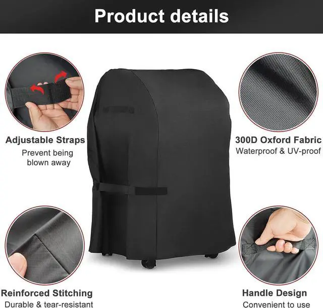 Alt view image 3 of 7 - Grill Cover 40-inch Heavy Duty 300D Oxford Waterproof Windproof UV Resistant BBQ Gas Grill Cover for Outdoor Barbecue Fit Most Brands Weber Brinkmann Char Broil Holland