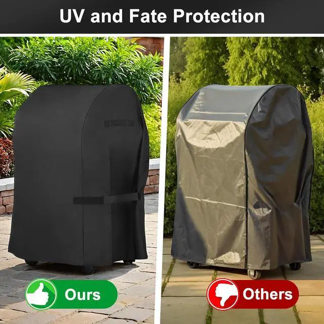 Alt view image 5 of 7 - Grill Cover 40-inch Heavy Duty 300D Oxford Waterproof Windproof UV Resistant BBQ Gas Grill Cover for Outdoor Barbecue Fit Most Brands Weber Brinkmann Char Broil Holland
