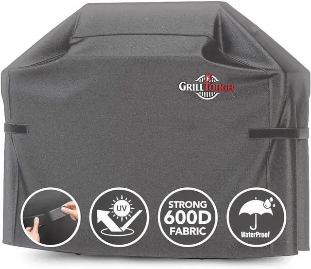 Main image of Heavy Duty BBQ Grill Cover for Outdoor Grill 58 Inch  Waterproof Weather Resistant UV & Fade Resistant with Adjustable Straps  Gas Grill Cover for Weber Charbroil etc. Charcoal