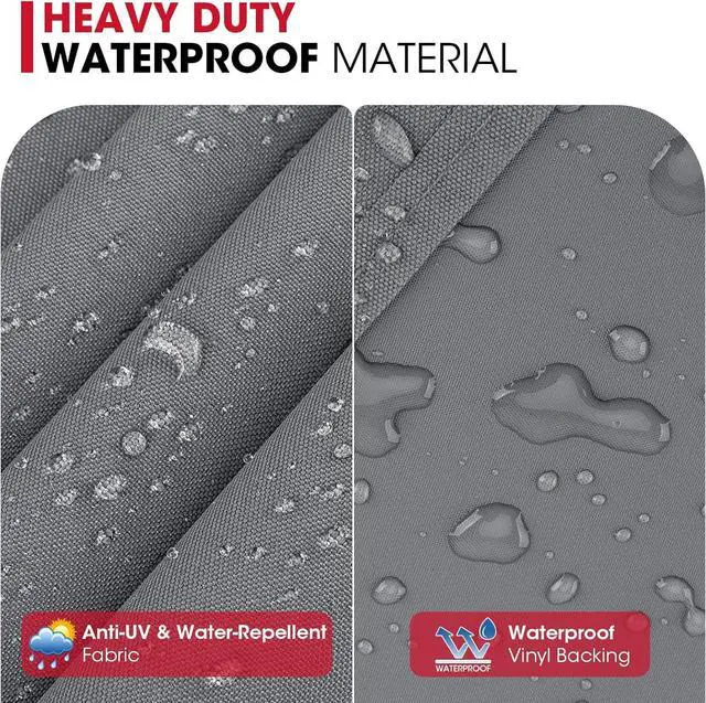 Alt view image 4 of 7 - Gas Grill Cover for Outdoor Grill 60 Inch BBQ Cover Heavy Duty Waterproof Fade Resistant Barbecue Protector Compatible with Weber Char-Broil Nexgrill BBQs up to 58 Wide Gray