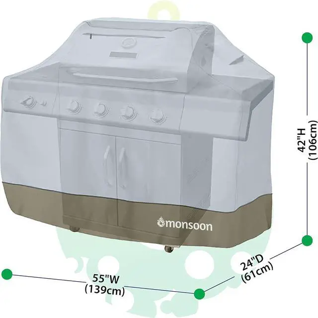 Alt view image 2 of 6 - [monsoon] BBQ Grill Cover Waterproof Barbecue Grill Covers (55)