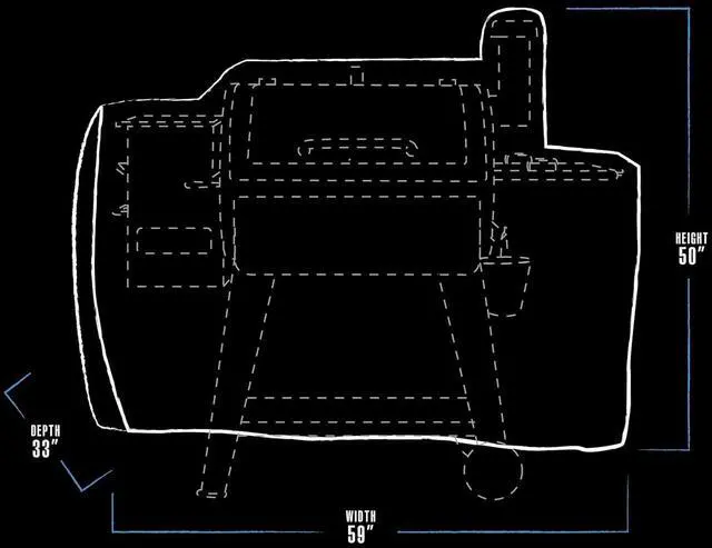Alt view image 3 of 6 - Pit Boss Grills 73821 Pit Boss Deluxe and 820 Pro Series Pellet Grill Cover PB820D Black
