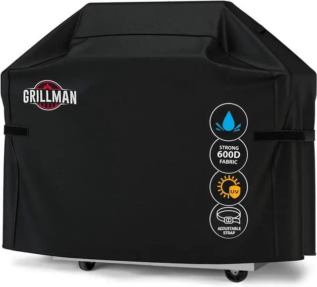 Main image of Grill Cover by Black 64 Inch BBQ Outdoor Grill Covers Charcoal & Gas Grills Waterproof Rip-Proof Weather-Resistant Anti-UV Barbecue Cover for Weber Genesis Charbroil Nexgrill etc