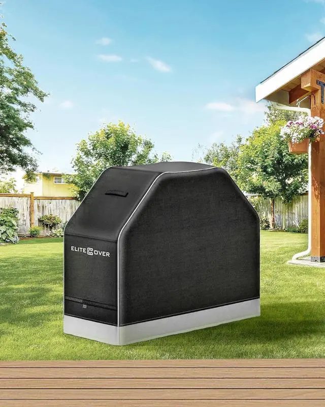 Alt view image 7 of 7 - EliteCover 58 Inch 600D Heavy Duty Grill Cover for Outdoor Grill with Waterproof UV & Fade Resistant Black