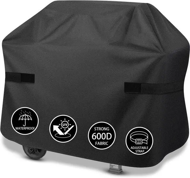 Main image of Grill Cover 51 inch Heavy Duty Waterproof Grill Cover for Outdoor Grill 600D Anti-UV Fade-Resistant Barbecue Gas Cover with Adjustable Straps for Weber Genesis Charbroil and More Grills