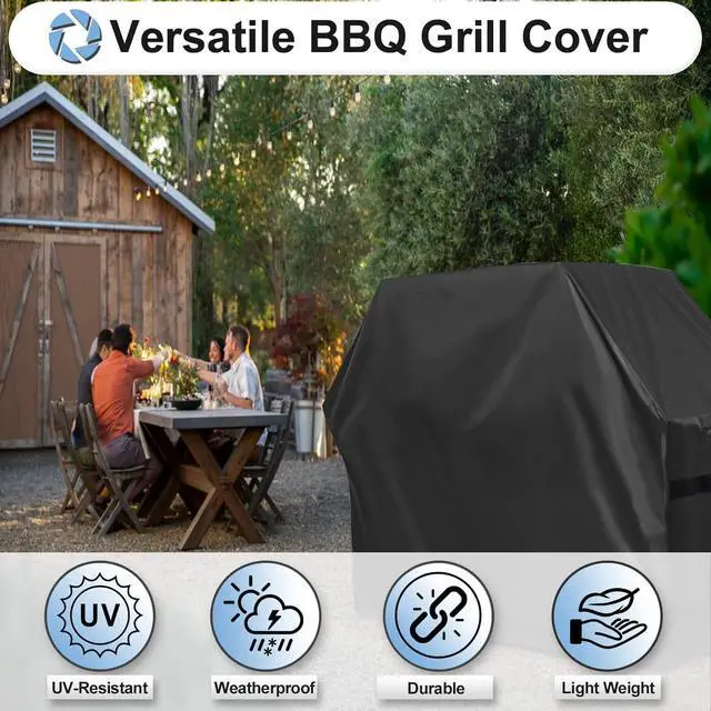 Alt view image 3 of 7 - BBQ Grill Cover for Weber Performer Deluxe Charcoal: Heavy Duty Waterproof 22 Inch BBQ Cover for Weber Performer Charcoal Grills