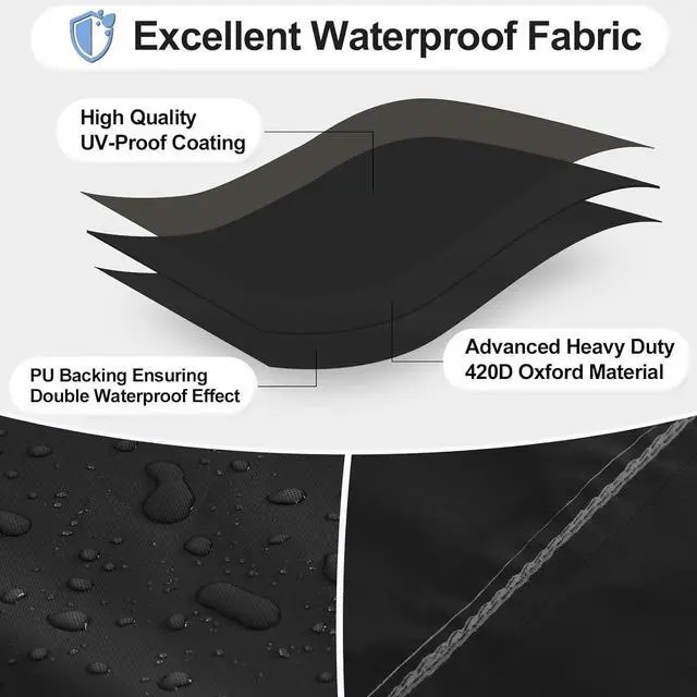 Alt view image 4 of 7 - BBQ Grill Cover for Weber Performer Deluxe Charcoal: Heavy Duty Waterproof 22 Inch BBQ Cover for Weber Performer Charcoal Grills