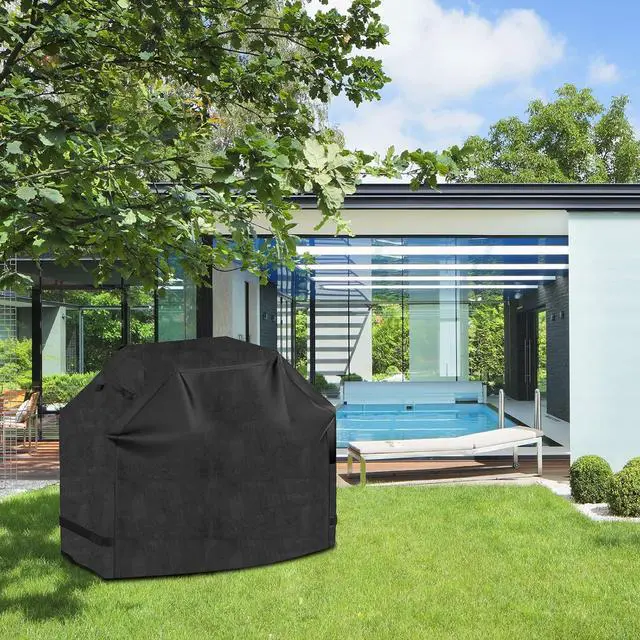 Alt view image 3 of 7 - Grill Cover Cover for Outdoor Grill BBQ Waterproof & UV Resistant Gas Convenient Durable Ripstop Weber Char Broil Nexgrill and More Grills 58 Inch Black
