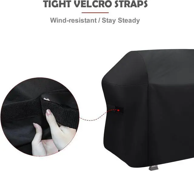 Alt view image 4 of 7 - Grill Cover 52 Inch - 7106 Grill Cover for Weber Spirit 200 and 300 Series Gas Grill 600D Oxford Waterproof Barbecue Cover for Outdoor Grill Compared to Weber 7106