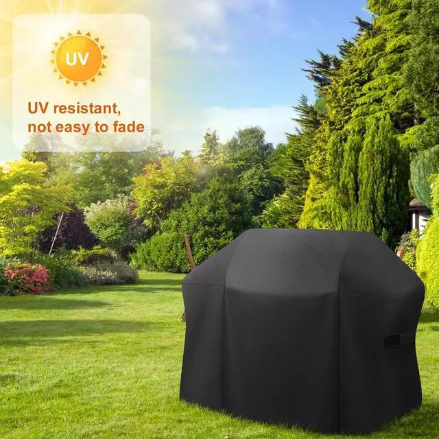 Alt view image 5 of 7 - Grill Cover 52 Inch - 7106 Grill Cover for Weber Spirit 200 and 300 Series Gas Grill 600D Oxford Waterproof Barbecue Cover for Outdoor Grill Compared to Weber 7106