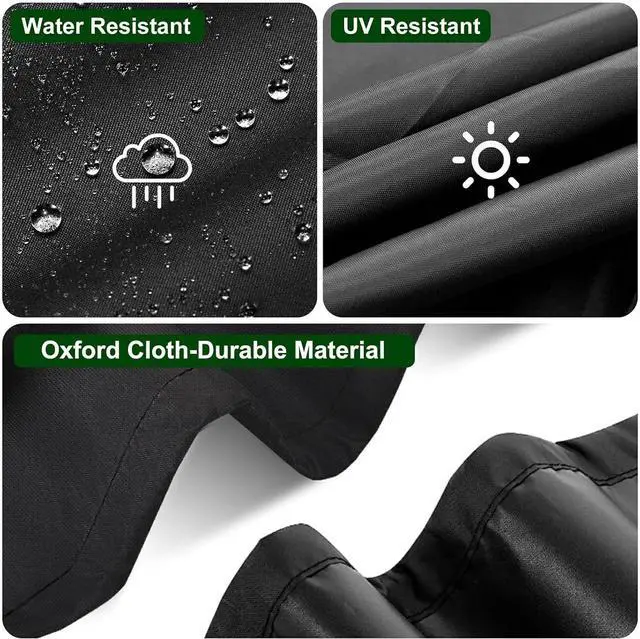 Alt view image 3 of 7 - Cover for Outdoor 18 Inch Charcoal Grill Grill Cover Fits Most Walk-a-Bout Charcoal Grills Within 21.5 * 21.5 * 14.5 in Water-Resistant Oxford Fabric