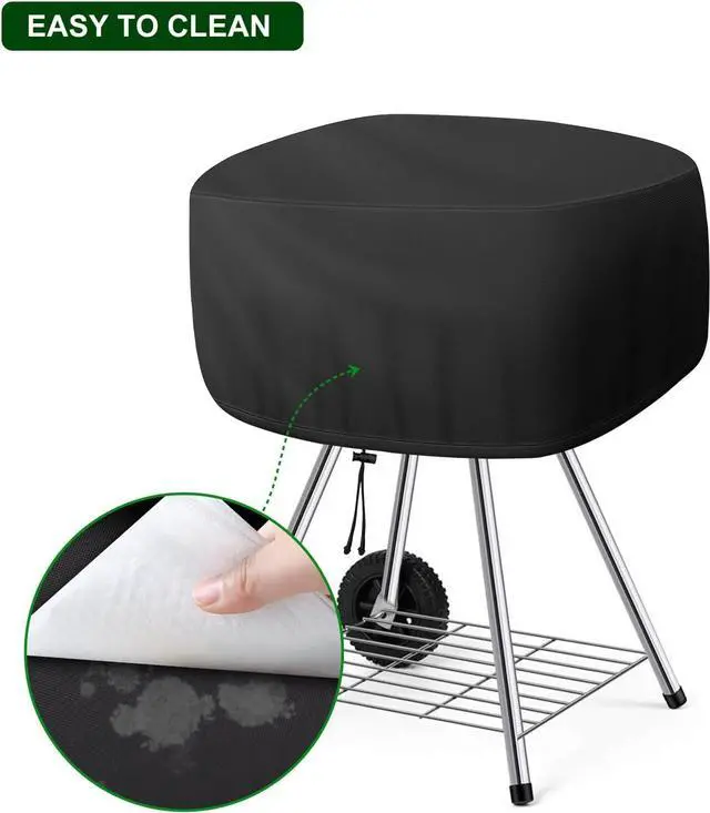 Alt view image 5 of 7 - Cover for Outdoor 18 Inch Charcoal Grill Grill Cover Fits Most Walk-a-Bout Charcoal Grills Within 21.5 * 21.5 * 14.5 in Water-Resistant Oxford Fabric