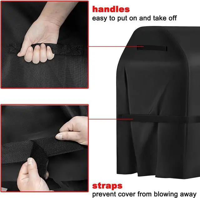 Alt view image 5 of 7 - BBQ Grill Cover 32-Inch Heavy Duty Waterproof UV Resistant Tear Resistant Barbecue Gas Grill Cover for Outdoor Grill Fit for Nexgrill Brinkmann Weber Char-Broil