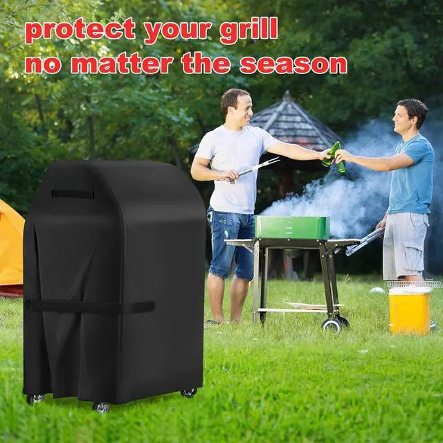 Alt view image 7 of 7 - BBQ Grill Cover 32-Inch Heavy Duty Waterproof UV Resistant Tear Resistant Barbecue Gas Grill Cover for Outdoor Grill Fit for Nexgrill Brinkmann Weber Char-Broil