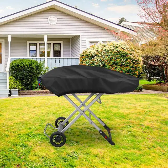 Alt view image 7 of 7 - Grill Cover for Weber Traveler Portable Gas Grill 9010001 Outdoor Heavy Duty Waterproof Oxford Fabric Weather Resistant
