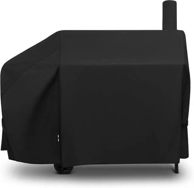 Main image of Offset Smoker Cover 60 Inch Outdoor Heavy Duty Waterproof Charcoal BBQ Grill Cover Fade Resistant Compatible for Brinkmann Char-Broil Royal Gourmet and More Black