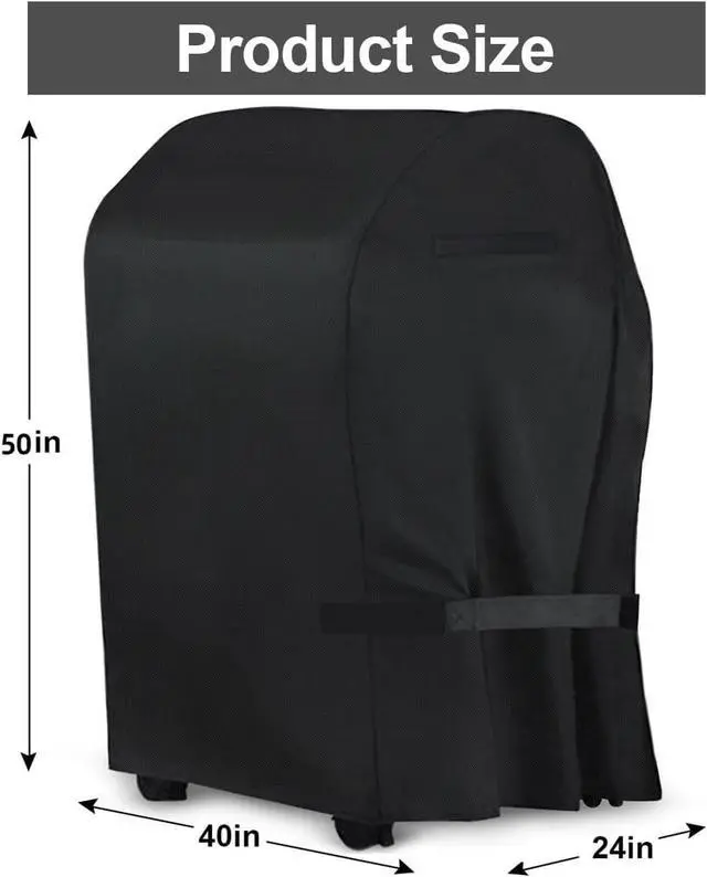 Alt view image 2 of 7 - Grill Cover 40-inch Heavy Duty Oxford Outdoor Waterproof Grill Covers Dust-Proof Windproof UV Resistant BBQ Gas Cover Fit Most Brands Char Broil Weber Brinkmann Holland