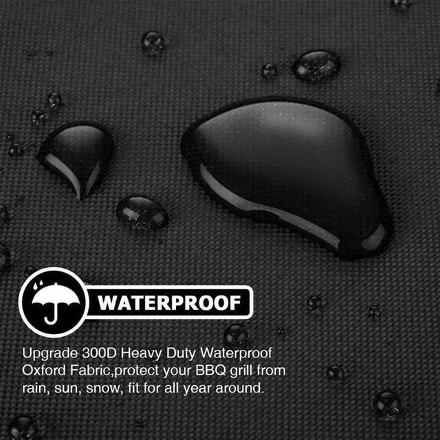 Alt view image 3 of 7 - Grill Cover 40-inch Heavy Duty Oxford Outdoor Waterproof Grill Covers Dust-Proof Windproof UV Resistant BBQ Gas Cover Fit Most Brands Char Broil Weber Brinkmann Holland
