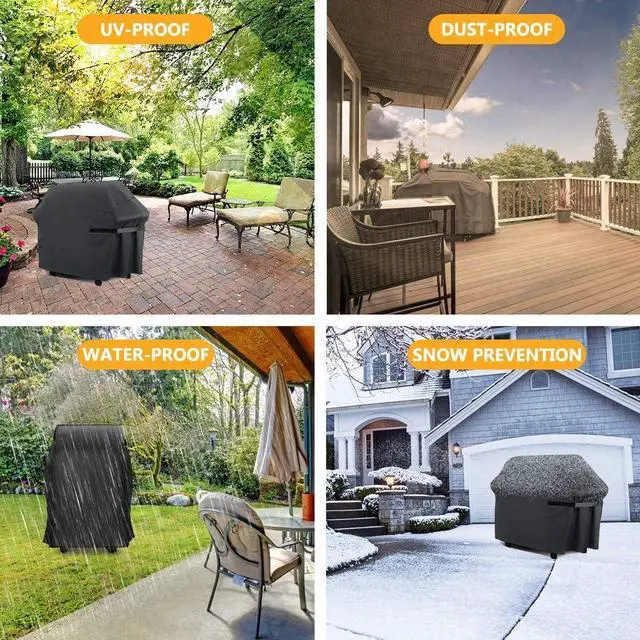 Alt view image 7 of 7 - Grill Cover 40-inch Heavy Duty Oxford Outdoor Waterproof Grill Covers Dust-Proof Windproof UV Resistant BBQ Gas Cover Fit Most Brands Char Broil Weber Brinkmann Holland